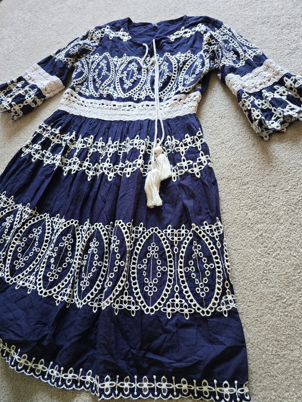PRETTY Cottagecore self Lined Dress